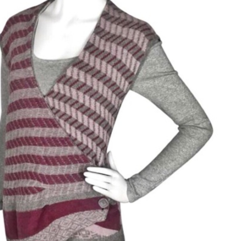 Anthropologie by SPARROW Striped Sweater Vest Sz L - Picture 3 of 7